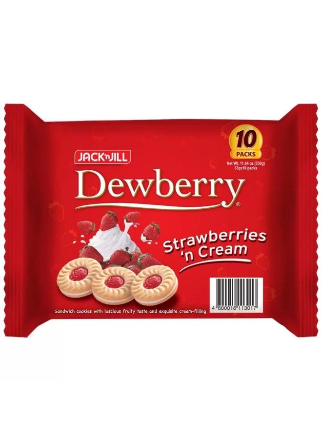 Jack N' Jill Jack N Jill Dewberry Strawberry Flavored Sandwich Cookies- 10pcs 