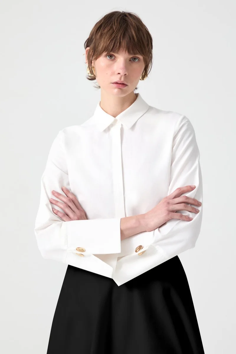 توتشي Wide Cuffed Shirt Body