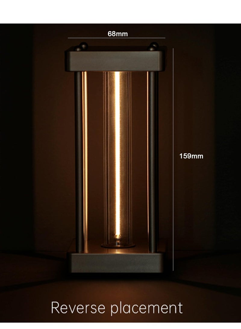 MOXOM Square Quantum Magnetic Night Light, Rechargeable Cordless LED Nightstand Lamp, Minimalist Table Lamp with 2 Modes, Decorative Lamp, Touch Switch, 3 Levels of Different Brightness - Image 2