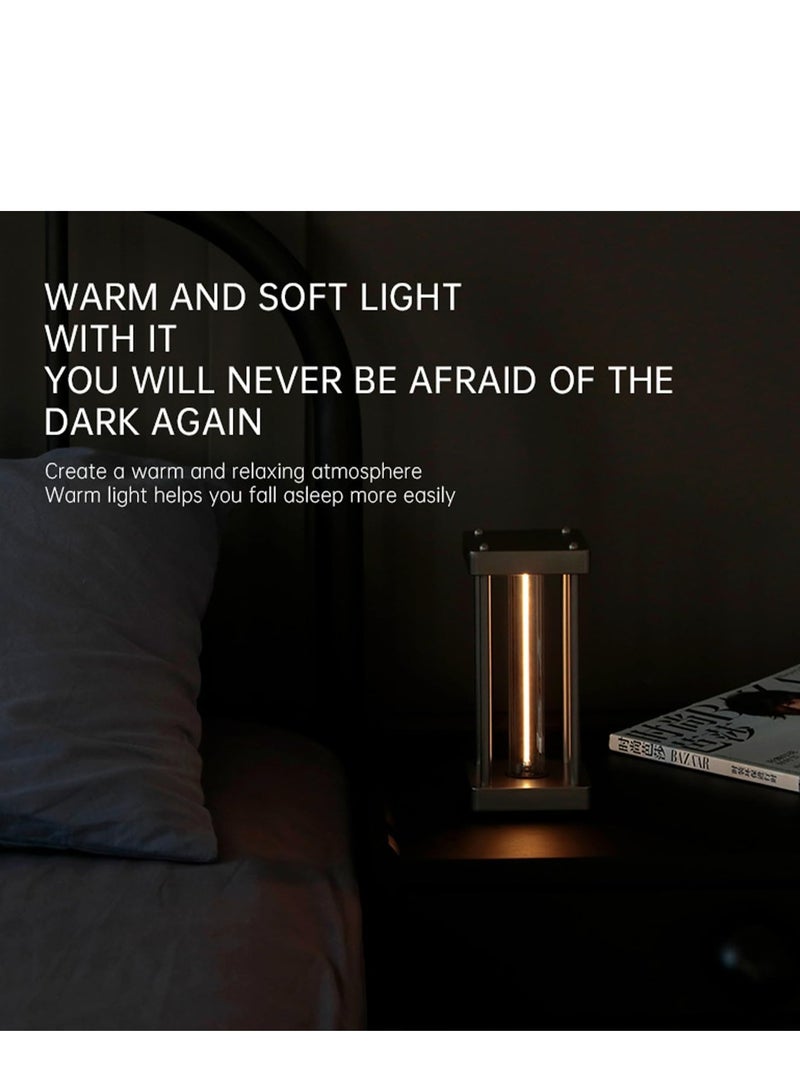 MOXOM Square Quantum Magnetic Night Light, Rechargeable Cordless LED Nightstand Lamp, Minimalist Table Lamp with 2 Modes, Decorative Lamp, Touch Switch, 3 Levels of Different Brightness - Image 3