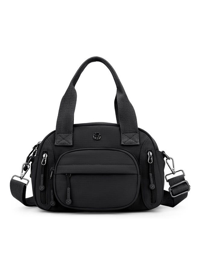 Wytidian Nylon Shoulder Bag for Women, Roomy Multiple Pockets Crossbody Bags Casual Ladies Handbag for Travel Work Daily, A-black, Multiple Pockets Crossbody Bags - Image 1