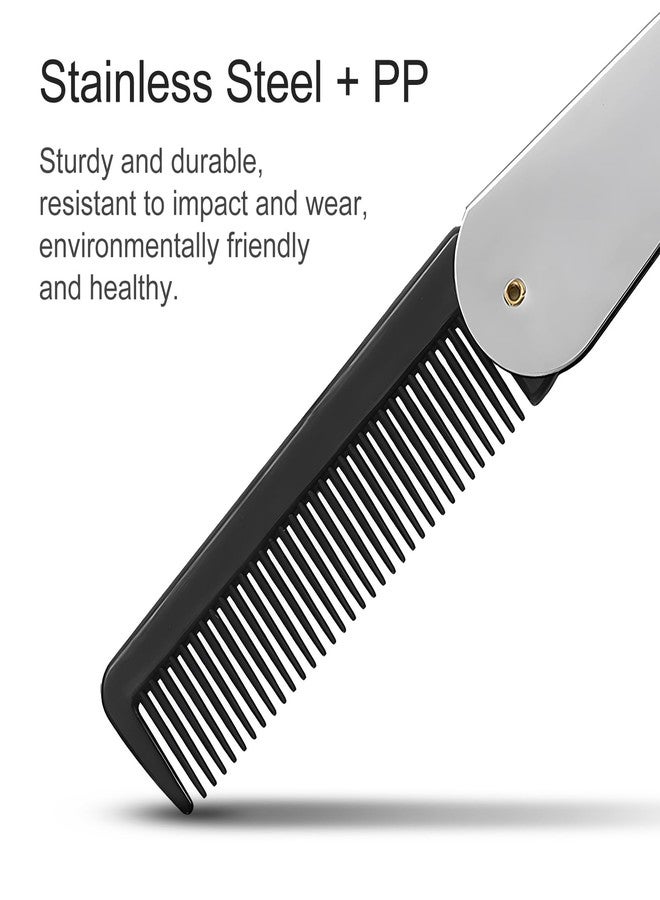 Kootinn Stainless Steel Folding Comb - Hair and Beard Comb with Cover for Men - Ideal for Grooming, Detangling, and Styling. - Image 3