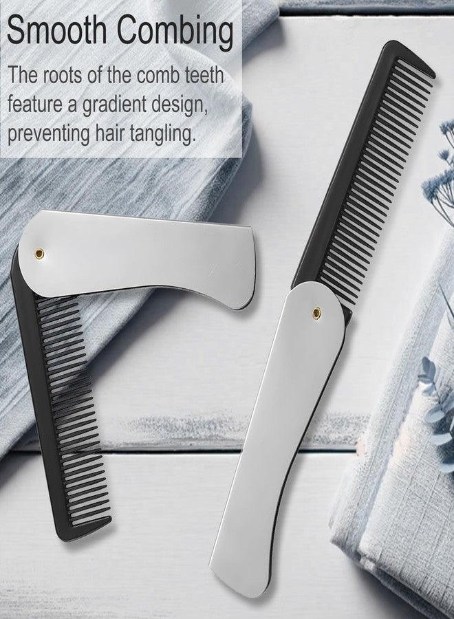 Kootinn Stainless Steel Folding Comb - Hair and Beard Comb with Cover for Men - Ideal for Grooming, Detangling, and Styling. - Image 5