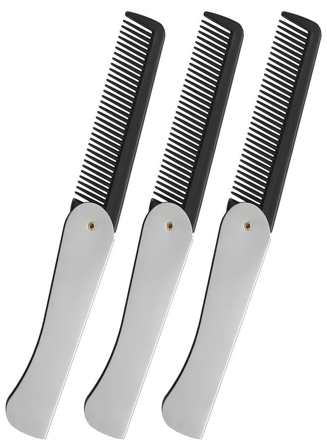 Kootinn Stainless Steel Folding Comb - Hair and Beard Comb with Cover for Men - Ideal for Grooming, Detangling, and Styling. - Image 1