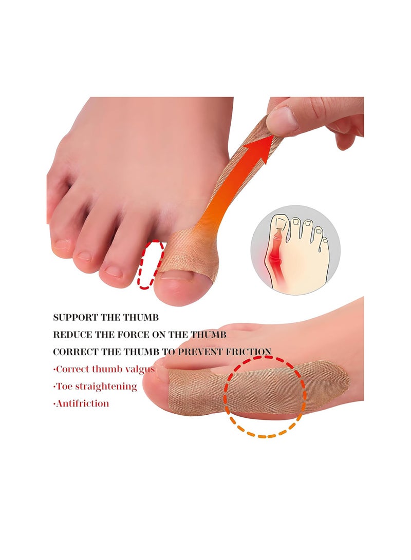 Excefore Big Toe Valgus Orthotics Bunion corrector, 20 PCS Self Adhesive Big Toe Brace Thumb Cover Stickers, Bunion Corrector for Women or Men, Elastic Pain Relieving Patch for Bunion - Image 3