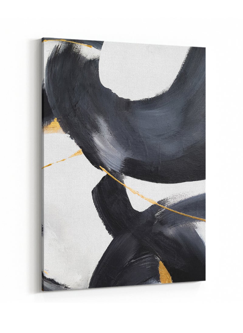 LOWHA Canvas Wall Art Stretched Over Wooden Frame with Abstract Painting  - Image 4