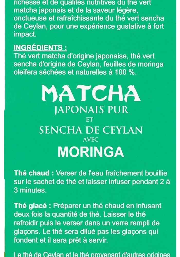 Hyleys Japanese Pure Matcha Tea Bags with Moringa - Image 5
