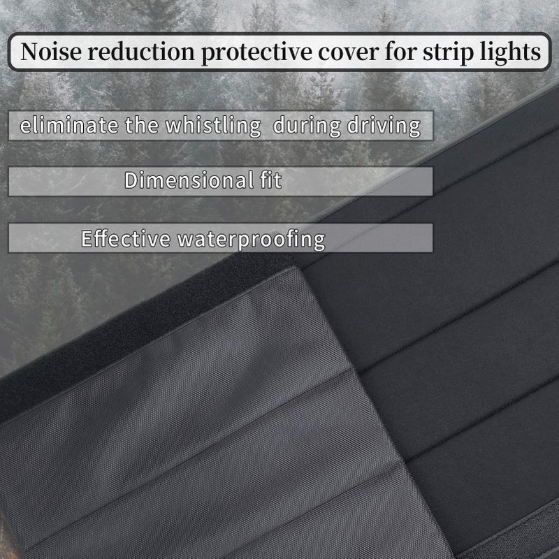 50 inch Led Light Bar Cover Flood spot Combo Beam Reducing The Wind Whistling Now Sound Proof Vibration Dampener Wind Diffuser Protect Against Water Snow mud dust Scratch Dirt - Image 2