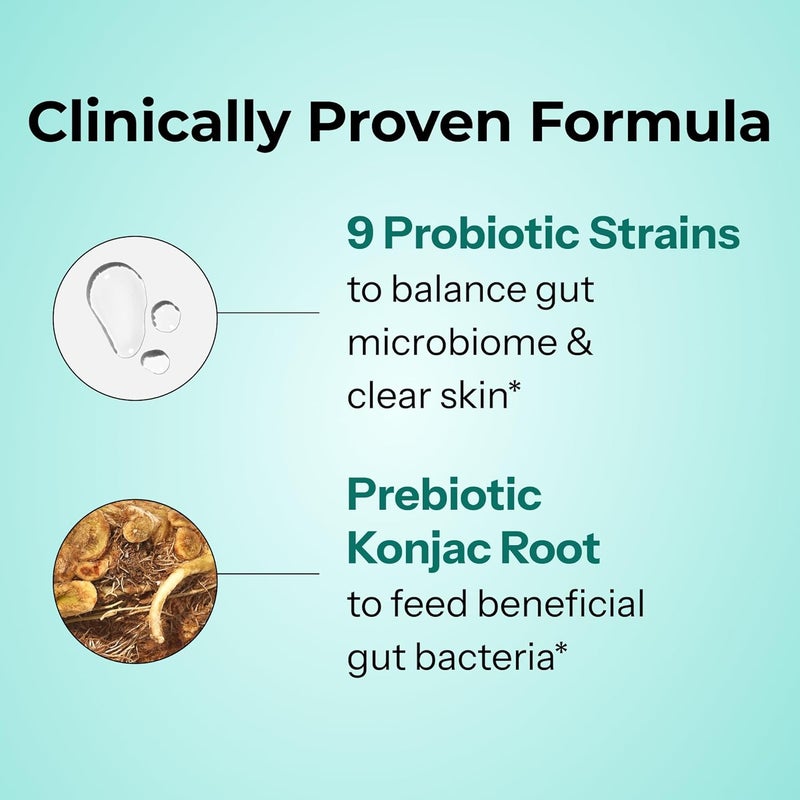 HUM Skin Squad  Probiotic Supplement for Clear Skin  Gut Health  Microbiome Probiotics for Breakouts 60Count - Image 5