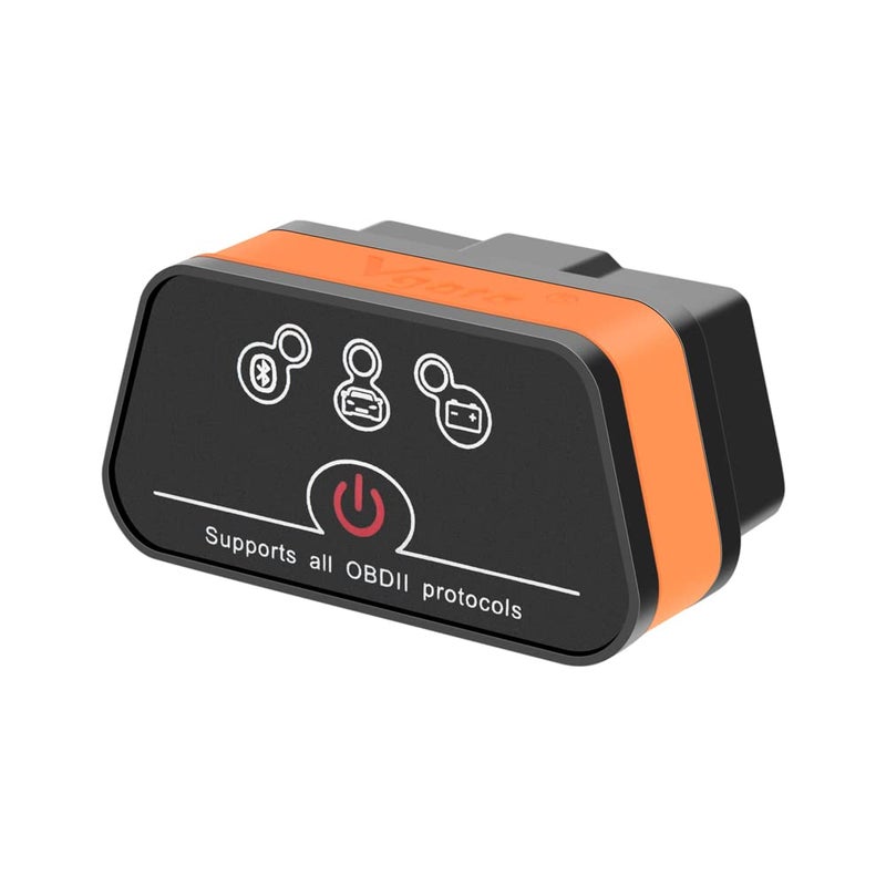 Vgate icar 2 Bluetooth BLE4.0 OBD2 Adapter Scanner Car Code Reader Scan Tool OBD for iOS,Android and Windows(Orange/Black) - Image 1