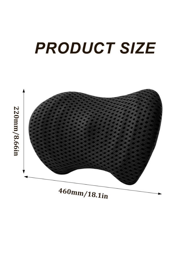 Arabest Ergonomic Memory Foam Lumbar Cushion, Lumbar Back Cushion, Lumbar Cushion for Car Seats and Office Chairs (Black) - Image 2