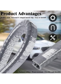 Scrolls Car Door Edge Guards, Rubber Clip Seal U Shape Edge Trim Guard Protection Car Metal Door Edge Protector Strip, Fit for SUV Sedan and Most Models (16.4 Ft(5M) No Glue Required (Grey)  - Image 5