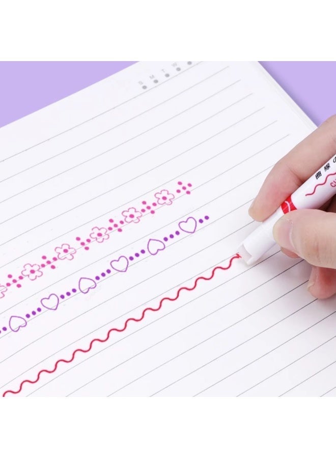 بين أقلام تحديد متعددة الألوان طقم (٦  أقلام) للرسم والتخطيط والتزيين - Image 3