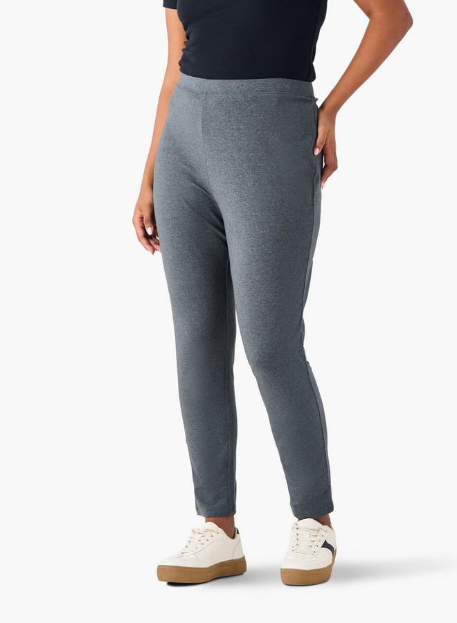 Ulla Popken Set of 2   Plus Size Ulla Popken Elasticated Waist Leggings - Image 5