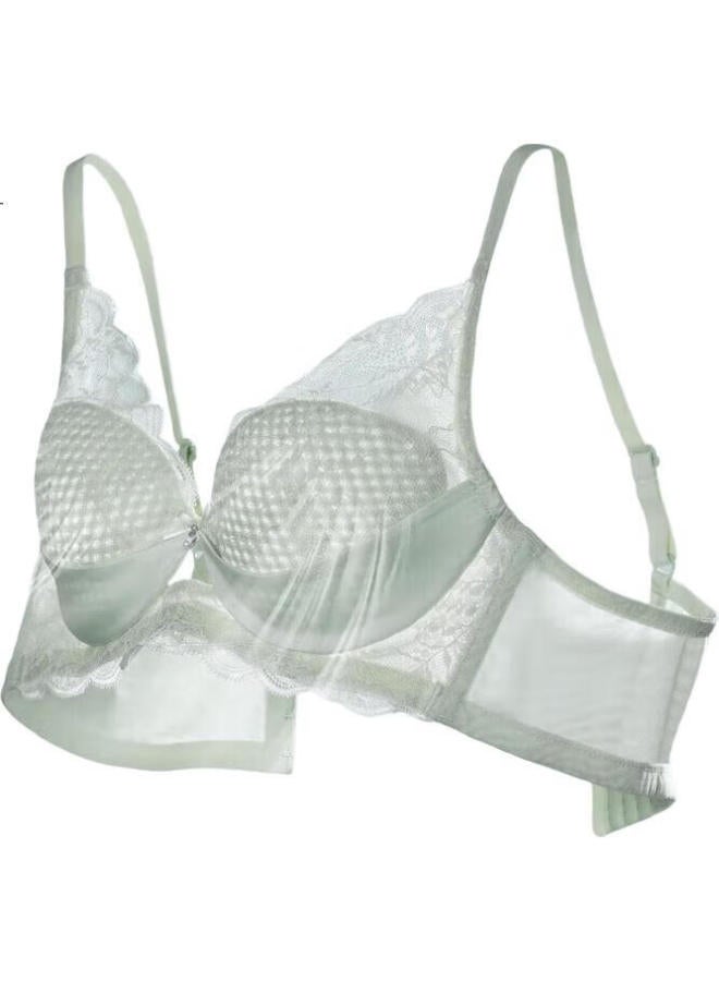 Aimer Breathable Honeycomb Cup Push-Up Lace Bra Am119401 White C80 - Image 3