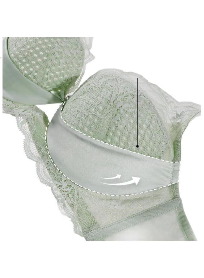 Aimer Breathable Honeycomb Cup Push-Up Lace Bra Am119401 White C80 - Image 1