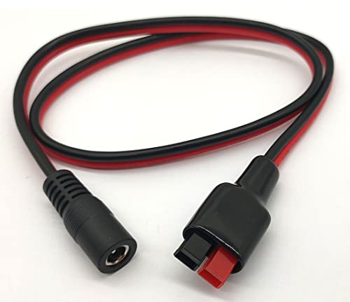 Halokny 14AWG DC 5.5mm x 2.1mm Power Plug Extension Cable Connector for Generator Backup Battery and Foldable Solar Panel, Compatible Anderson PowerPole Port - 60CM/2Ft (5.5x2.1mm Female) - Image 3