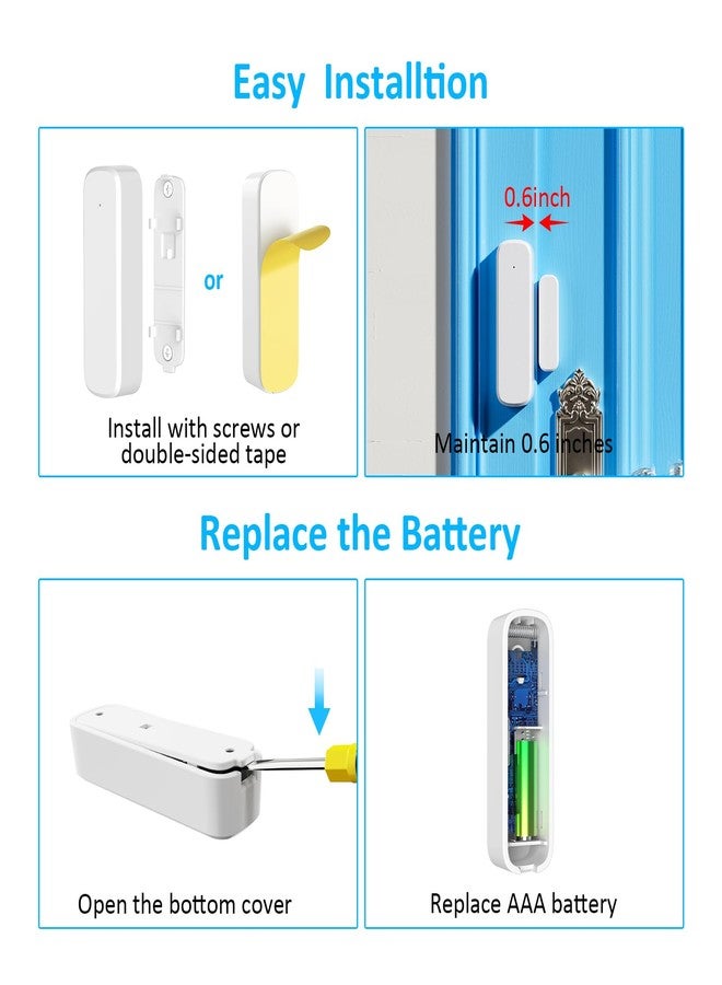 AMHEY Wireless Door Chime for Business Entering, Door Open Alarm for Kid/Toddler Home Safety (500ft Range 51 Ringer) Door Dinger Buzzer Alert, 1 Receiver +2 Sensor - Image 5