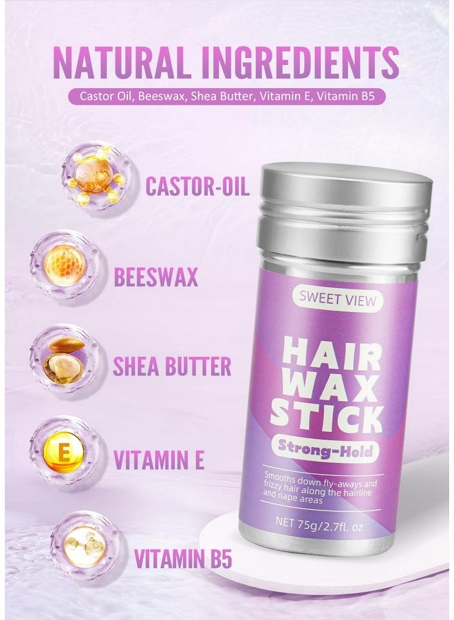 SWEET VIEW Hair Wax Stick, Flexible Hold Slick Back Hair Stick Anti-Frizz and Smooth Flyaways 2.7oz - Image 2