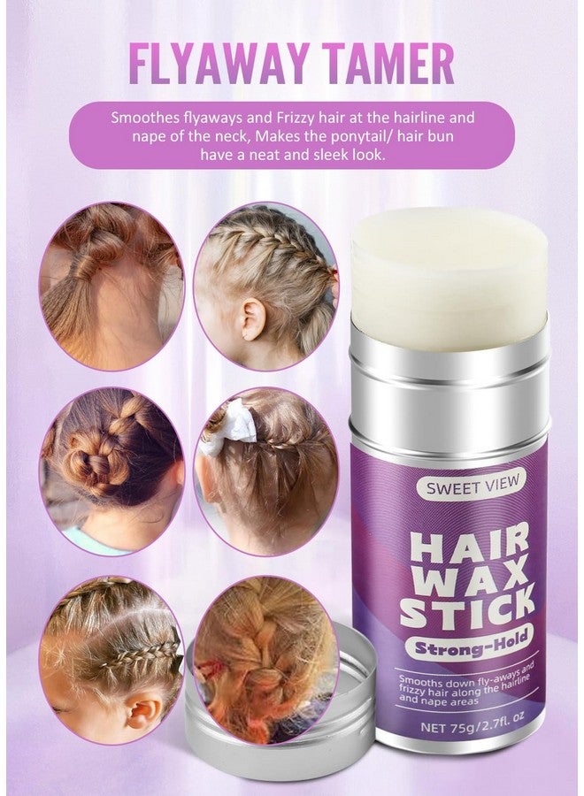 SWEET VIEW Hair Wax Stick, Flexible Hold Slick Back Hair Stick Anti-Frizz and Smooth Flyaways 2.7oz - Image 4
