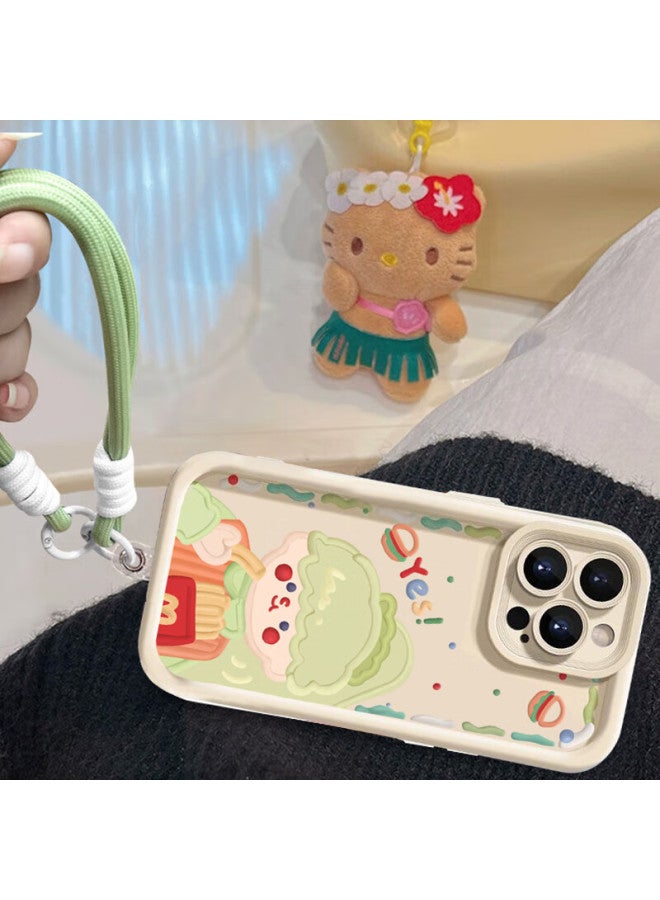 Sehan Shihan Compatible With Apple 16 Plus Phone Case, Iphone 16 Plus Protective Cover With Lanyard, Full Protection Shockproof Skin-friendly Soft Case, Creative Cartoon Cute Women's Style, Full Lens Protection Case - Image 3