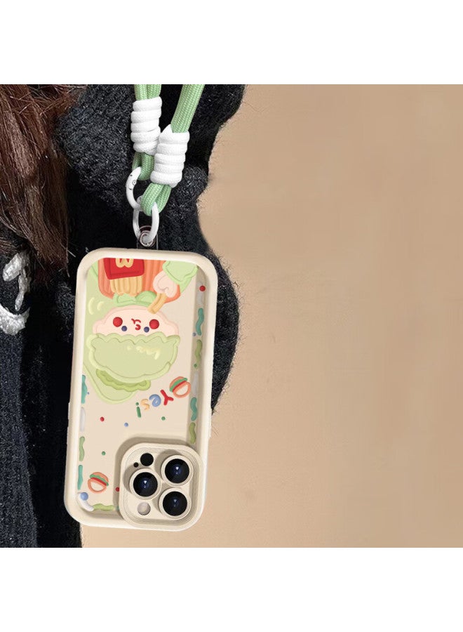 Sehan Shihan Compatible With Apple 16 Plus Phone Case, Iphone 16 Plus Protective Cover With Lanyard, Full Protection Shockproof Skin-friendly Soft Case, Creative Cartoon Cute Women's Style, Full Lens Protection Case - Image 4