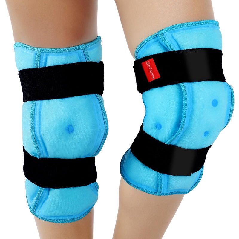 Comfytemp 3D Knee Ice Pack Wrap 2Gel Packs FSA HSA Approved Reusable Knee Cold Pack Physical Therapy for Leg Pain Relief Replacement Arthritis Muscle Recovery After Surgery Gift Women Men