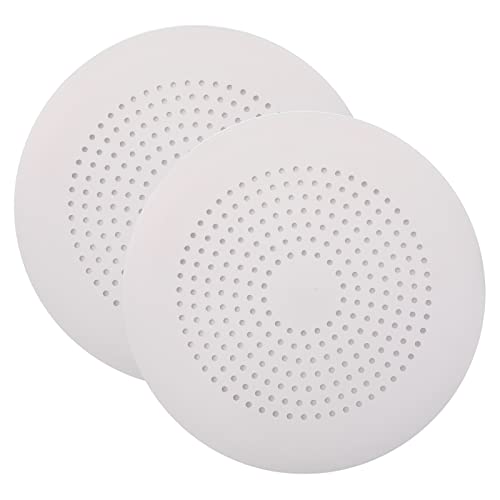 QiyuanLS 2 Pack Drain Hair Catcher Durable Silicone Hair Stopper Shower Drain Covers Easy to Install and Clean Suit for Bathroom Bathtub and Kitchen （White） - Image 1