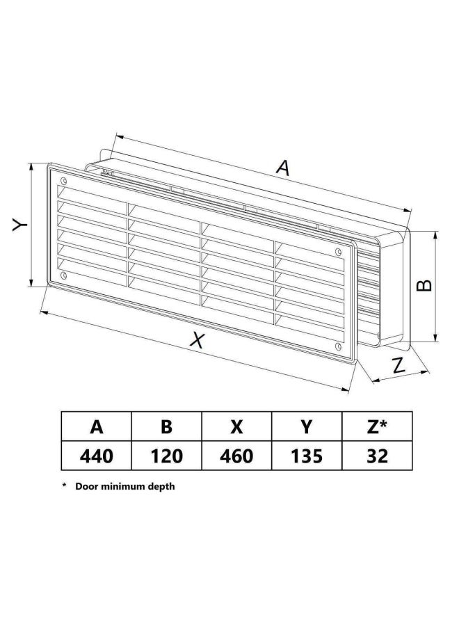 AWENTA 18 x 5 Inch Two Sided Brown Door Air Vent Cover Door Vents for Interior Doors Universal Furniture Ventilation Guard Register for Bathroom Bedroom Garage Kitchen Furniture - Image 2