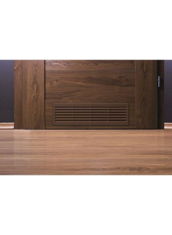 AWENTA 18 x 5 Inch Two Sided Brown Door Air Vent Cover Door Vents for Interior Doors Universal Furniture Ventilation Guard Register for Bathroom Bedroom Garage Kitchen Furniture - Image 3