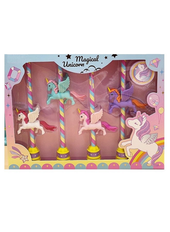 FunBlast Unicorn Stationary Kit - Pencil Eraser And Sharpener - Stationary Kit Set For Girls/Birthday Gift/Return Gift (Multicolor), Adults - Image 1