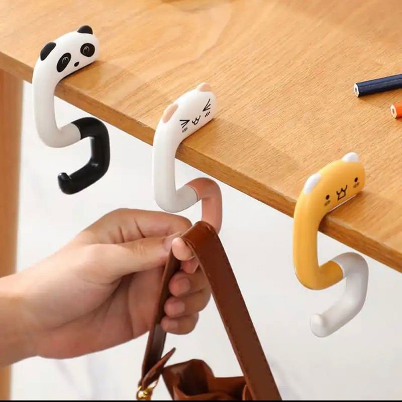 Tusig Tusig Cute Portable Travel Plastic Animal Hook for Hanging Decorative Table Purse Bag Hooks Wall Hanger Holder Handbag HangerPack of 2  - Image 2