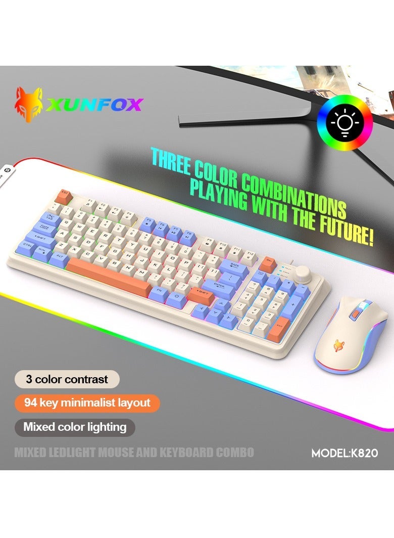 XUNFOX RGB Gaming Combo with Modern Design Mouse and Keyboard - Image 2
