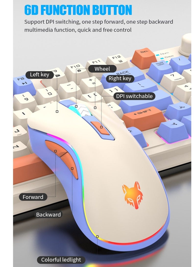 XUNFOX RGB Gaming Combo with Modern Design Mouse and Keyboard - Image 5