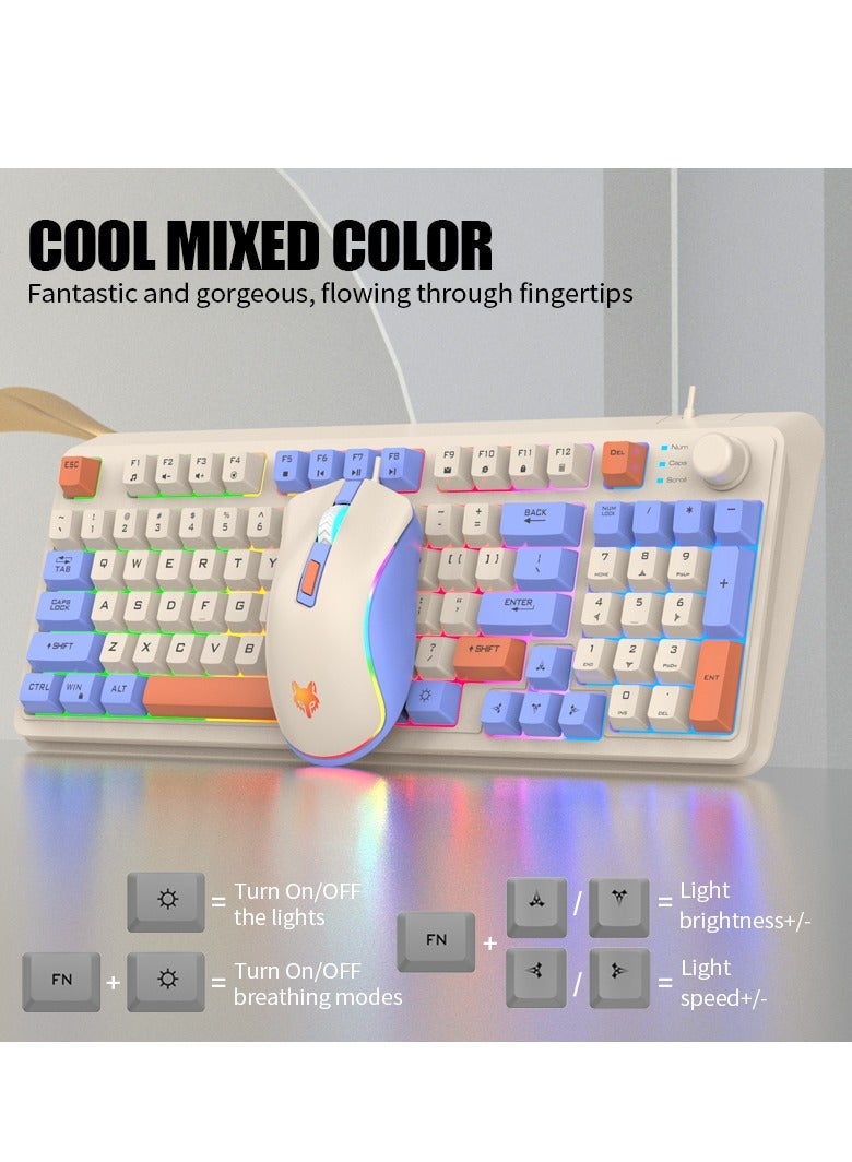 XUNFOX RGB Gaming Combo with Modern Design Mouse and Keyboard - Image 3