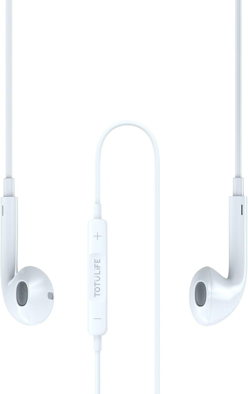TOTULIFE PURE Series Lightning Stereo Earphone - White - Image 5