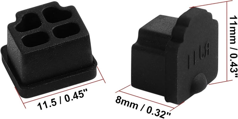 Piplus Pi+® (PiPlus®) RJ11 Anti Dust Plug Port Dust Silicone Covers Caps Stoppers, [for Phone, Modem] -10 Units - Image 3