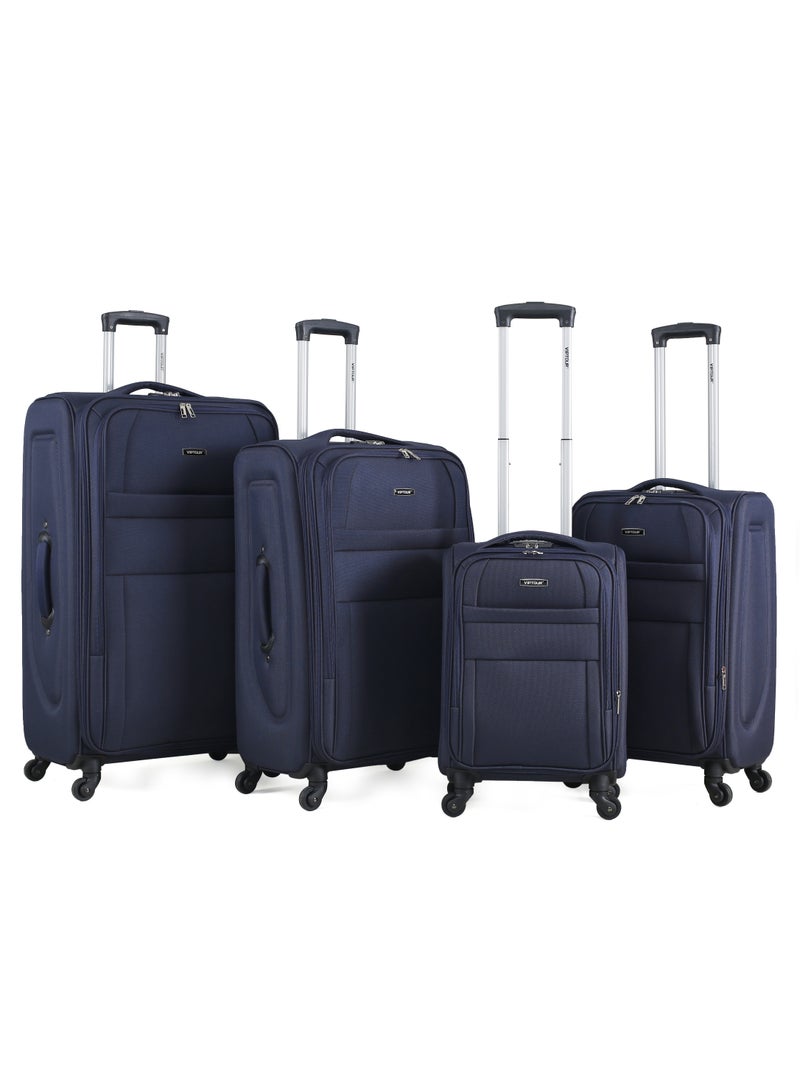 VIPTOUR Set of 4 Light Weight Polyester Fabric Trolley Luggage With Number Lock 20,24,28,32 Inches - Image 1