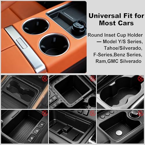 Arcoche Car Table Tray & Laptop Desk for Car, 360° Rotating Wood Cup Holder Table, Aluminum Cantilever Laptop Mount for Vehicle, Steering Wheel Tray (Black) - Image 3