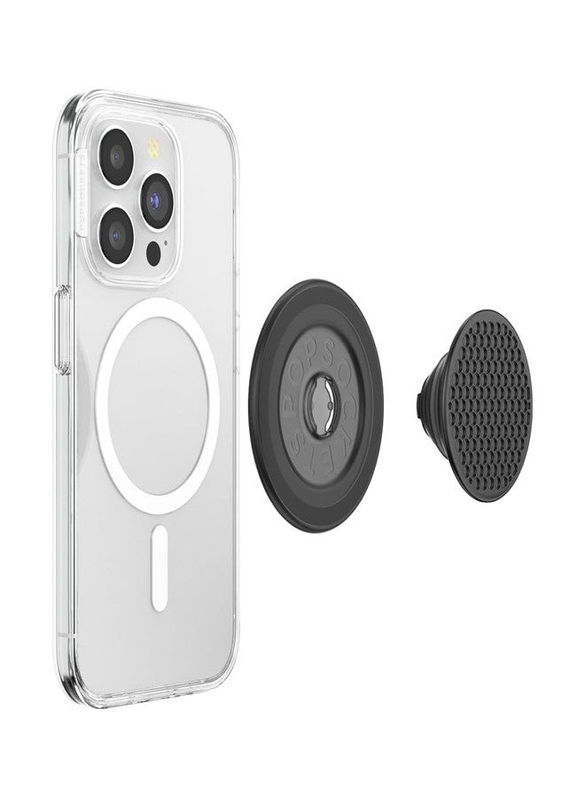 PopSockets Phone Grip for MagSafe with Kickstand, Magnetic Stand, Swappable Top, Secure Hold for iPhone MagSafe Cases, Phone & Tablet Grip - Aluminum Speakerbox - Image 4