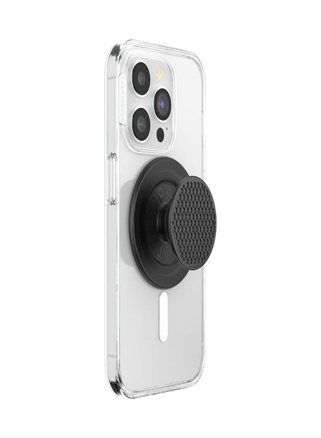 PopSockets Phone Grip for MagSafe with Kickstand, Magnetic Stand, Swappable Top, Secure Hold for iPhone MagSafe Cases, Phone & Tablet Grip - Aluminum Speakerbox - Image 1