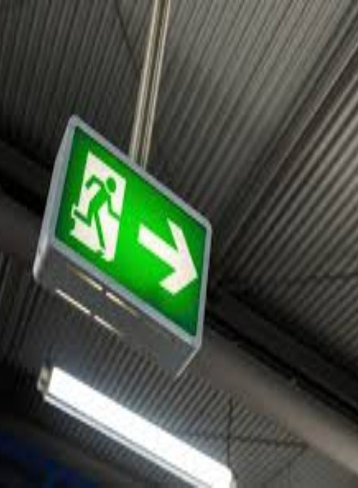 KNP KNP ESP Duceri Emergency Exit Sign Board Indicating Exit Right is a Specialized Safety Device Crucial for Guiding Occupants During Emergencies.  - Image 3