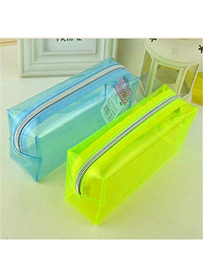 ShopNGift حقيبة مستحضرات التجميل الشفافة من PVC للسفر | بسحاب - (عبوة من 2) - Image 2