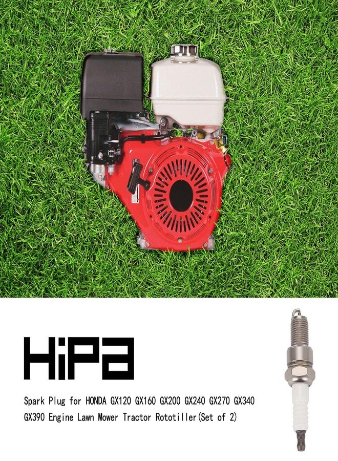 Hipa شمعة إشعال HIPA لمحركات هوندا GX120 GX160 GX200 GX240 GX270 GX340 GX390 لجزازات العشب والجرارات والمحاريث (مجموعة من قطعتين) - Image 2