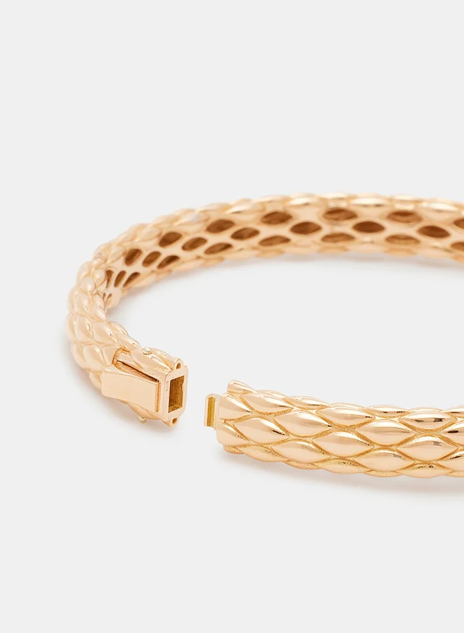Annaka 18Kt Rose+White Gold Bangles Studded with Natural Diamonds
