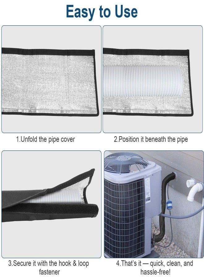 إيكيت غلاف عزل خط نحاسي ثلاثي الطبقات من EEEKit، مقاس 72 × 10.2 بوصة لعزل خط التيار المتردد لوحدات التكييف المركزية المنفصلة الصغيرة، أسود - Image 5