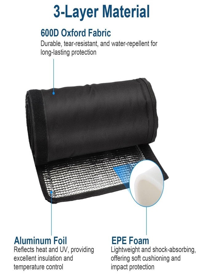 إيكيت غلاف عزل خط نحاسي ثلاثي الطبقات من EEEKit، مقاس 72 × 10.2 بوصة لعزل خط التيار المتردد لوحدات التكييف المركزية المنفصلة الصغيرة، أسود - Image 4