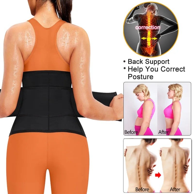 Bluejw Women's Elastic Waist Trimmer Belt - Body Shaper, Sports Sweat Abdominal Trainer for Fitness & Weight Loss - Image 4