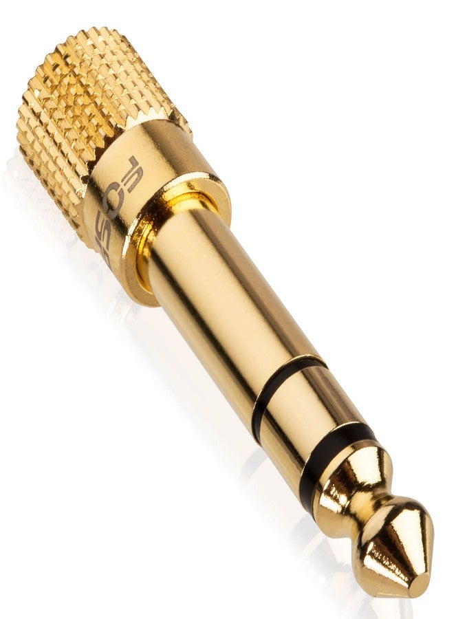 FosPower 6.35mm (1/4 inch) Male to 3.5mm (1/8 inch) Female 3-Conductor TRS AUX Stereo Audio Headphone Jack Adapter - 24K Gold Plated (3 Pack) - Image 5