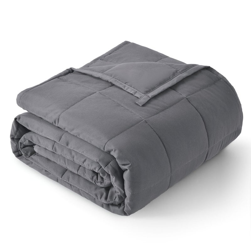 Topblan Weighted Blanket Queen Size 15lbs Soft Cooling Weighted Blanket for Adults Breathable Heavy Microfiber with Glass Beads Warm Blanket for Sofa Bed All Season 60 x 80 inches Dark Grey